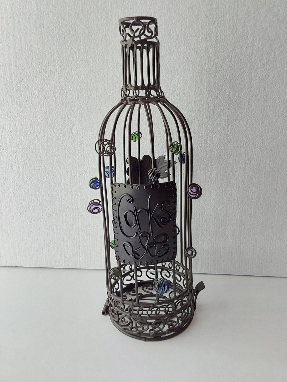 Decorative Metal Bird Cage Corks Holder